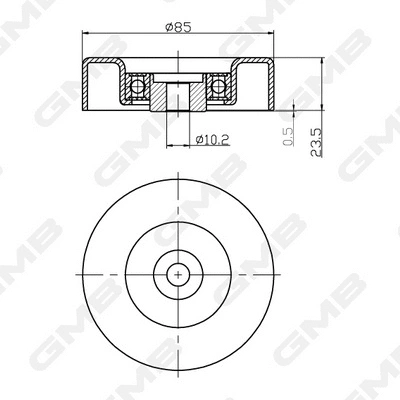 Deflection/Guide Pulley, timing belt (GTC0840)