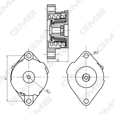 Belt Tensioner, V-ribbed belt (GAT21840)
