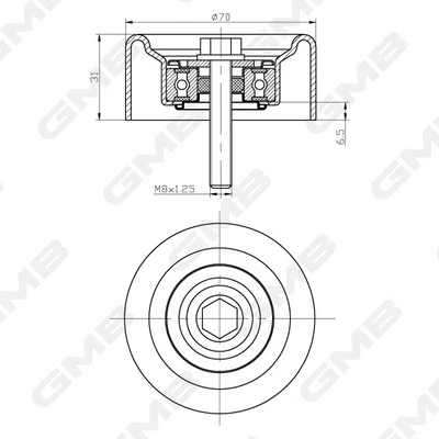 Deflection/Guide Pulley, timing belt (GTC0890)