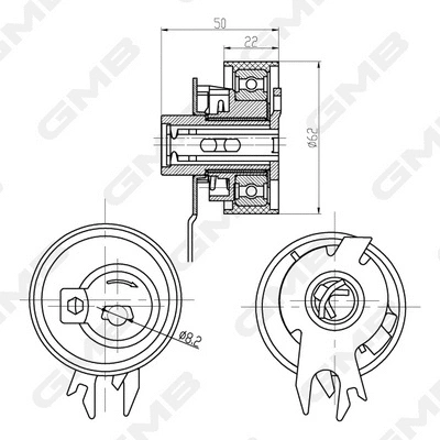 Tensioner Pulley, timing belt (GTB0450)