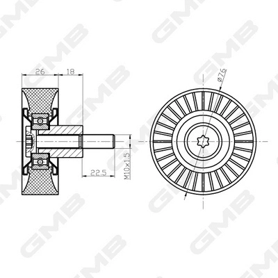 Deflection/Guide Pulley, timing belt (GTC0440)