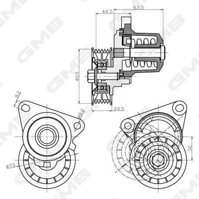 Belt Tensioner, V-ribbed belt