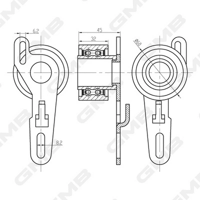 Deflection/Guide Pulley, timing belt (GTC1330)