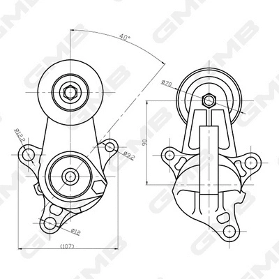 Belt Tensioner, V-ribbed belt