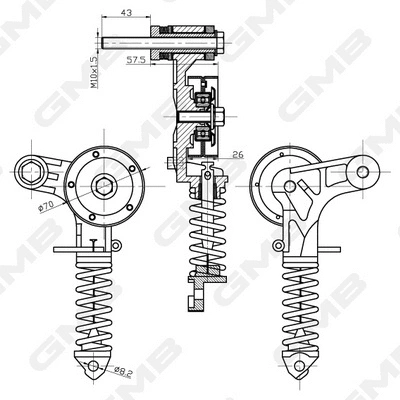 Belt Tensioner, V-ribbed belt