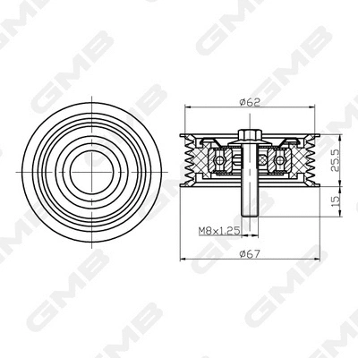 Deflection/Guide Pulley, timing belt (GTC0420)