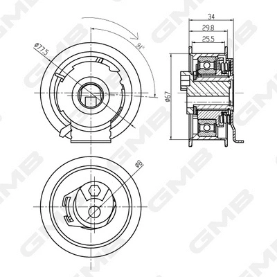 Tensioner Pulley, timing belt
