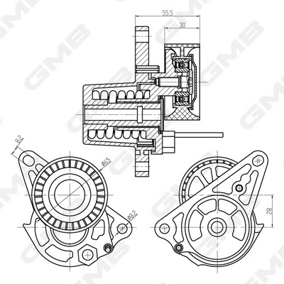 Belt Tensioner, V-ribbed belt (GAT20860)