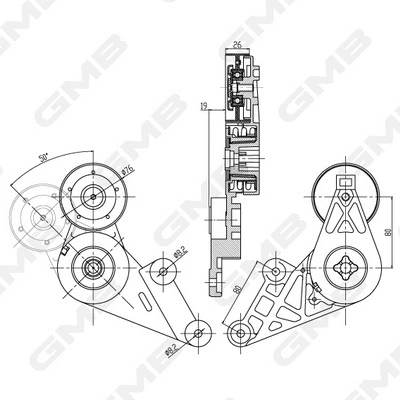Belt Tensioner, V-ribbed belt