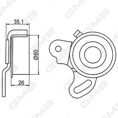Tensioner, timing belt