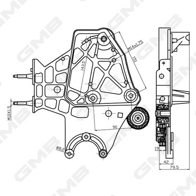 Belt Tensioner, V-ribbed belt