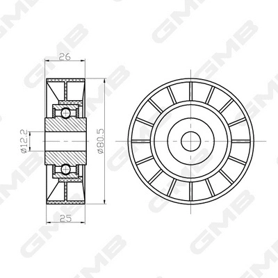 Deflection/Guide Pulley, timing belt