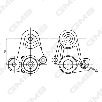 Belt Tensioner, V-ribbed belt (GAT21310)