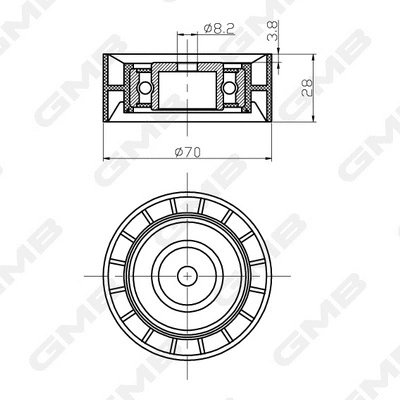 Deflection/Guide Pulley, timing belt (GTC0480)