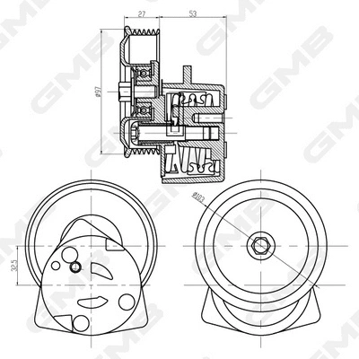 Belt Tensioner, V-ribbed belt (GAT33250)
