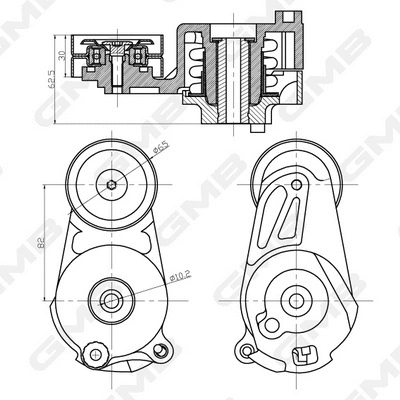 Belt Tensioner, V-ribbed belt