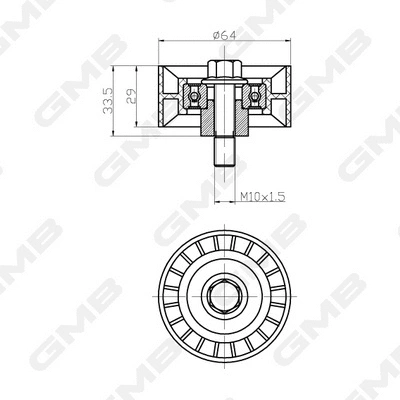 Deflection/Guide Pulley, timing belt