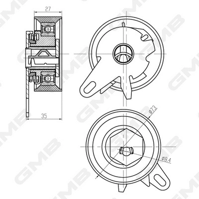Tensioner Pulley, timing belt (GTB0430)
