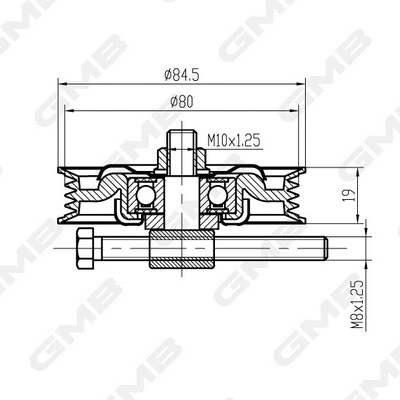 Deflection/Guide Pulley, timing belt (GTC2170)