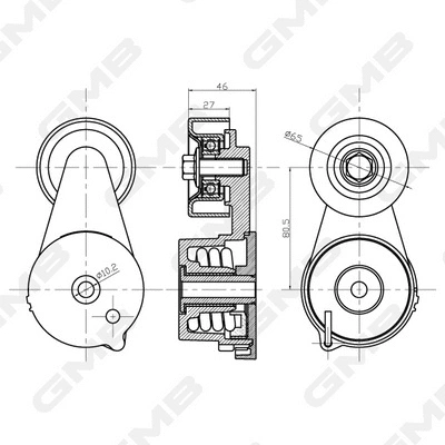 Belt Tensioner, V-ribbed belt