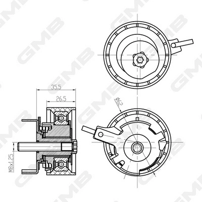 Tensioner Pulley, timing belt (GTB1060)