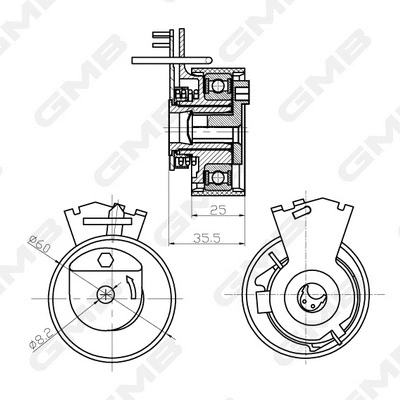 Tensioner Pulley, timing belt (GTB0110)