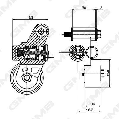 Tensioner, timing belt