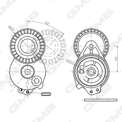 Belt Tensioner, V-ribbed belt