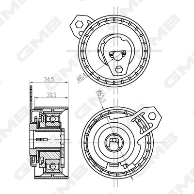 Tensioner Pulley, timing belt (GTB1070)