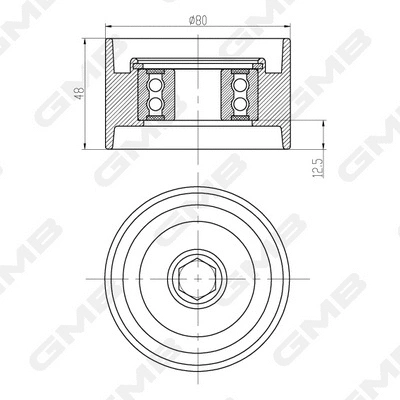 Deflection/Guide Pulley, timing belt (GTC1080)