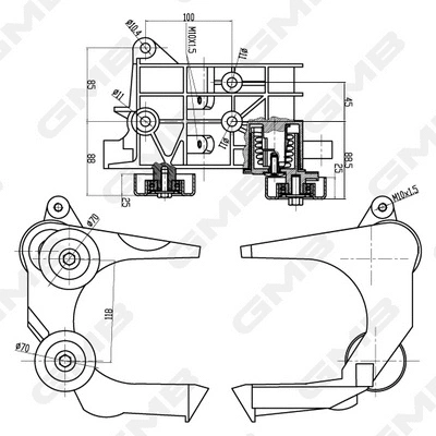 Belt Tensioner, V-ribbed belt (GAT33010)