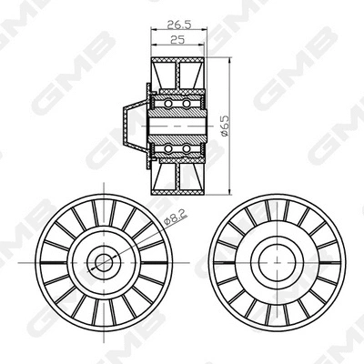 Deflection/Guide Pulley, timing belt (GTC0540)