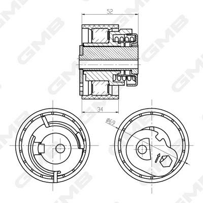 Tensioner Pulley, timing belt (GTB0990)