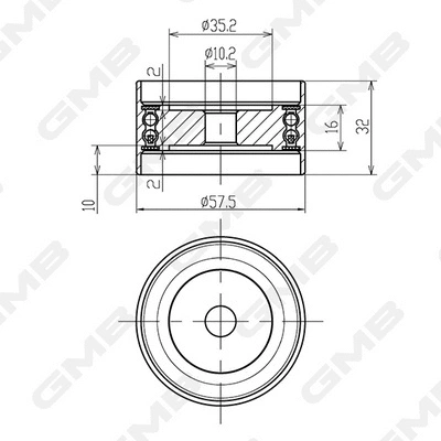 Deflection/Guide Pulley, timing belt