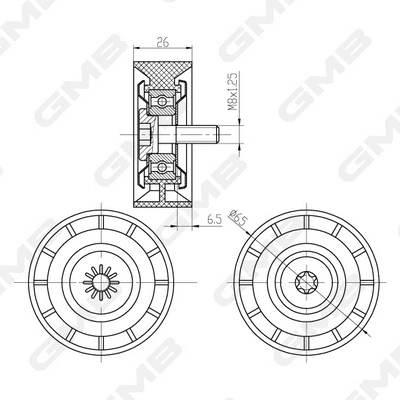 Deflection/Guide Pulley, timing belt (GTC1420)