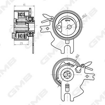 Tensioner Pulley, timing belt (GTB0340)