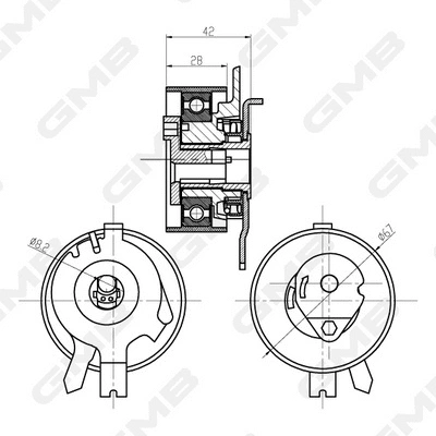 Tensioner Pulley, timing belt (GTB0360)