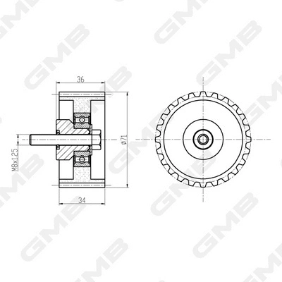 Deflection/Guide Pulley, timing belt