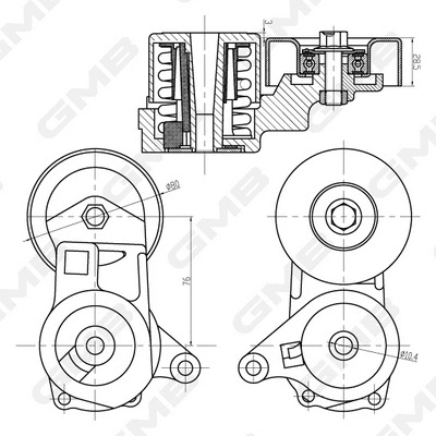 Belt Tensioner, V-ribbed belt (GAT32200)