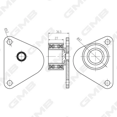 Deflection/Guide Pulley, timing belt (GTC0380)