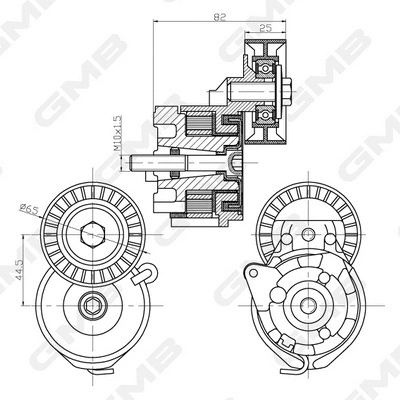 Belt Tensioner, V-ribbed belt (GAT20820)