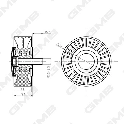 Deflection/Guide Pulley, timing belt (GTC0690)