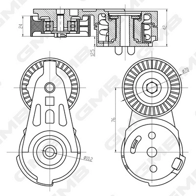 Belt Tensioner, V-ribbed belt