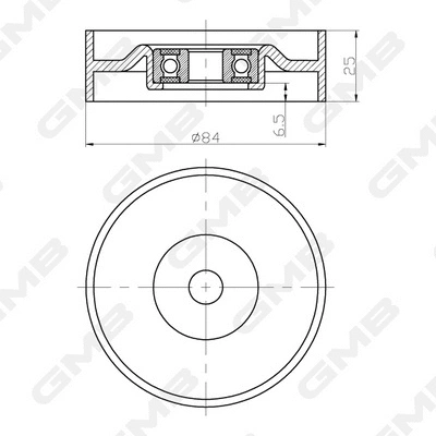 Deflection/Guide Pulley, timing belt (GTC1180)