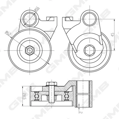 Tensioner Pulley, timing belt