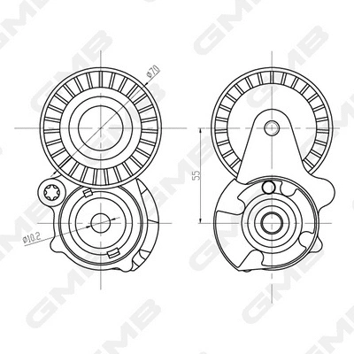 Belt Tensioner, V-ribbed belt