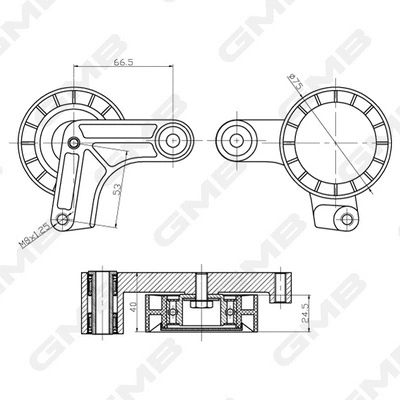 Deflection/Guide Pulley, timing belt (GTC0970)