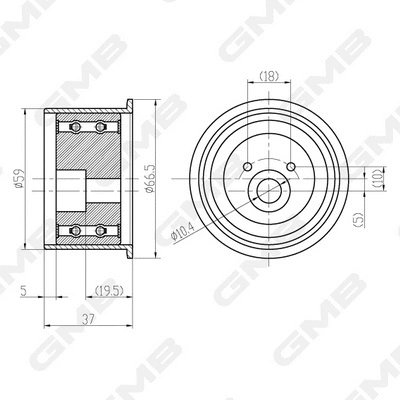 Deflection/Guide Pulley, timing belt (GTC0300)
