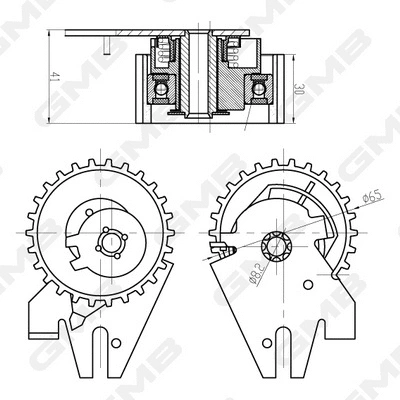 Tensioner Pulley, timing belt (GTB0390)
