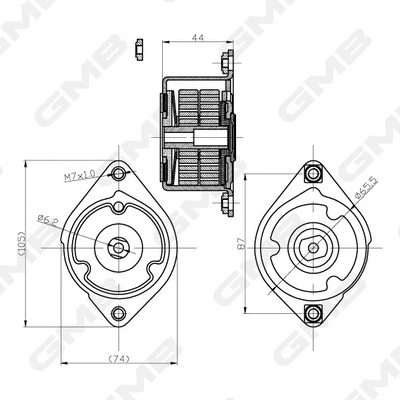 Belt Tensioner, V-ribbed belt (GAT20510)
